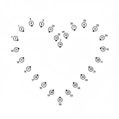 Dot to Dot Heart - free printable coloring page