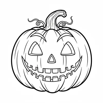 Jack-o-Lantern - free printable coloring page