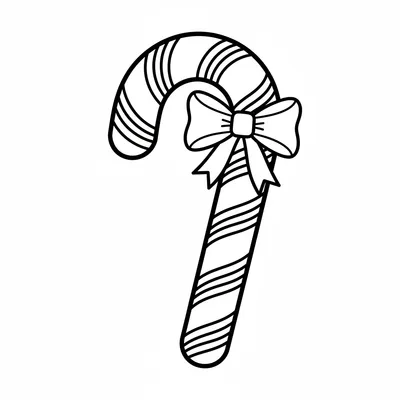 Candy Cane - free printable coloring page